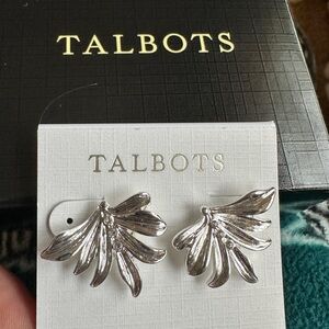 Talbots Silver-Tone Round Stud Earrings
